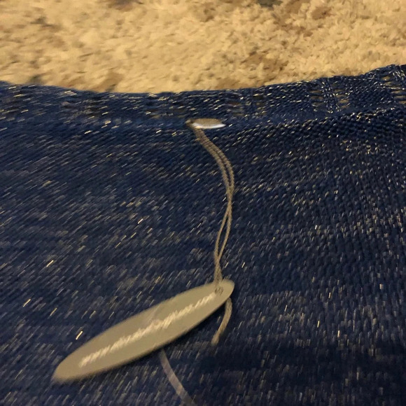 Y2K Elizabeth Gillett by Anthropologie Blue Knit Button Cardigan NWT - Picture 5 of 10